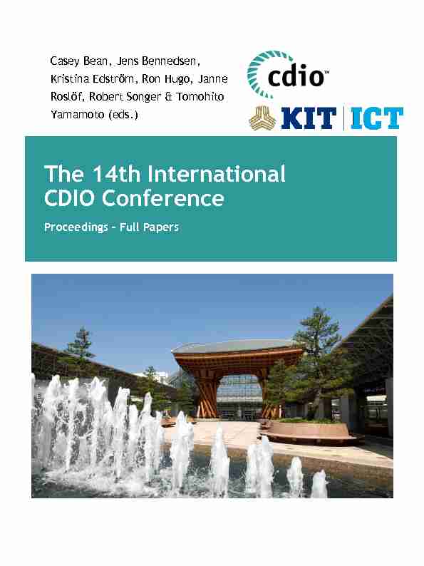 Proceedings of the 14th International CDIO Conference
