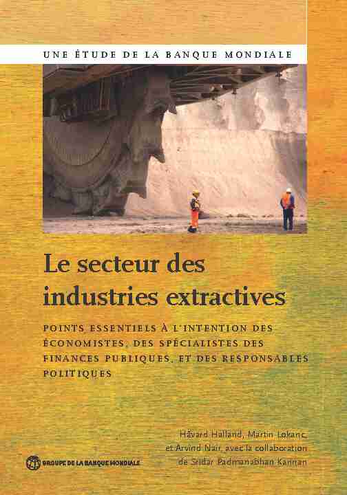 Le secteur des industries extractives