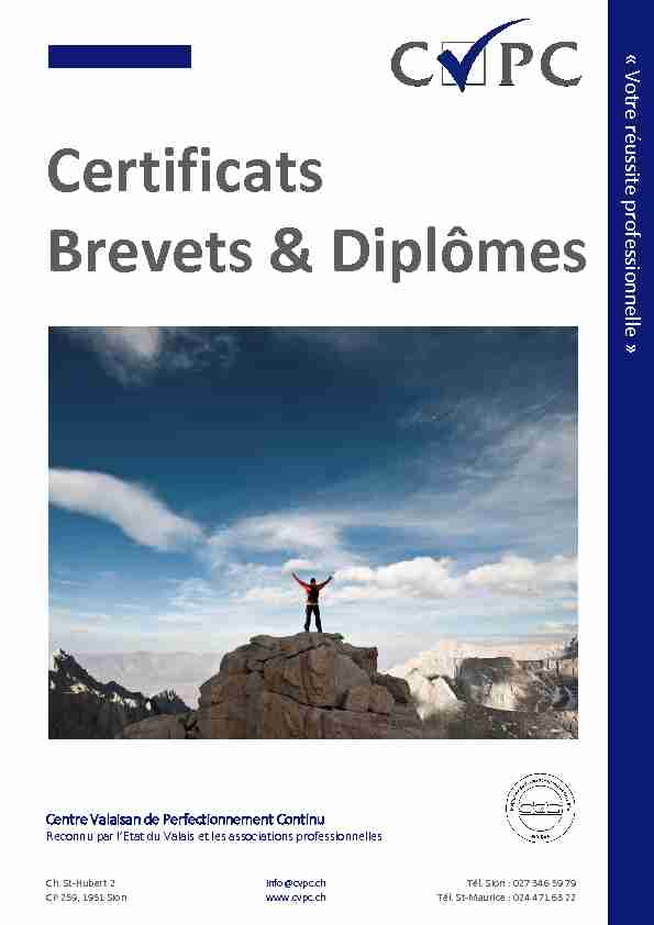 Certificats Brevets & Diplômes