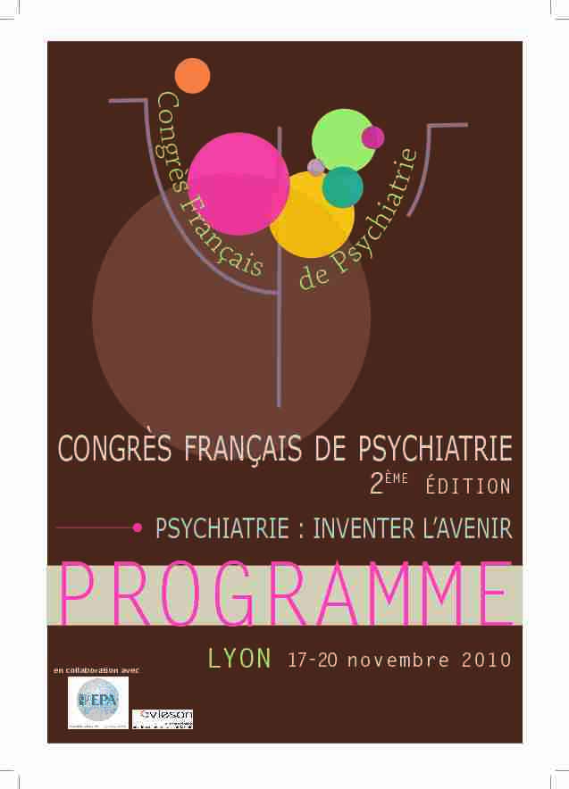 [PDF] de Ps - Congrès Français de Psychiatrie