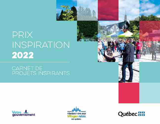 Prix inspitation 2022 - carnet de projets inspirants