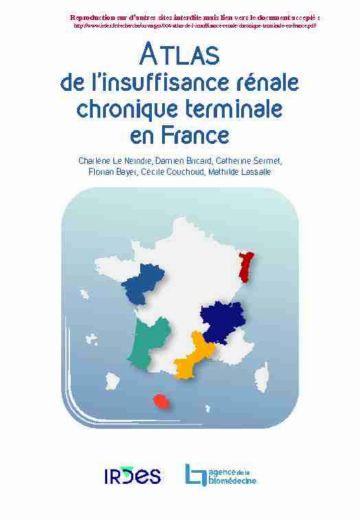 Atlas de linsuffisance rénale chronique terminale en France