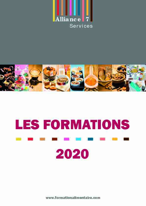 LES FORMATIONS 2020