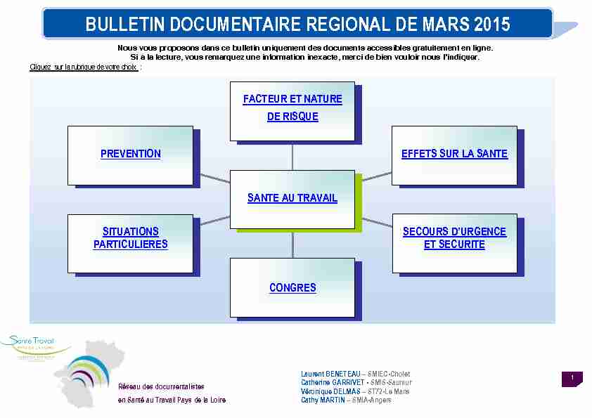 BULLETIN DOCUMENTAIRE REGIONAL DE SEPTEMBRE 2008