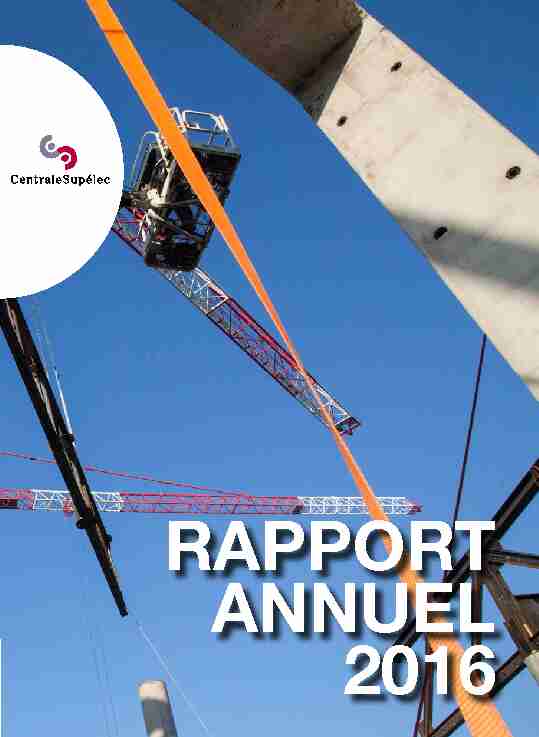 Rapport annuel 2016 - CentraleSupélec