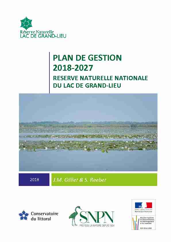 [PDF] plan de gestion de la RNN du lac de Grand-Lieu - DREAL Pays de