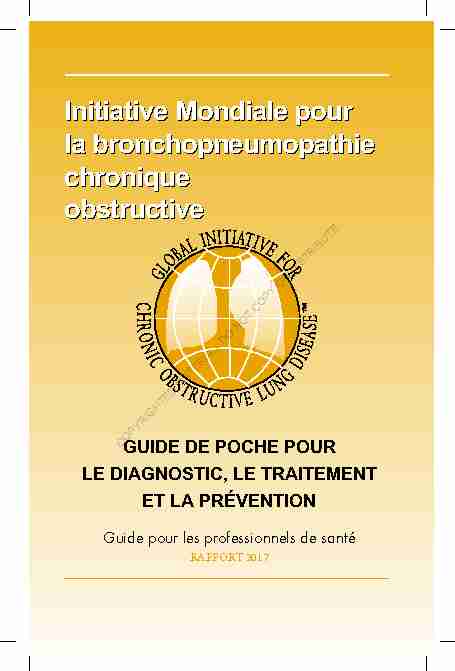 Initiative Mondiale pour la bronchopneumopathie chronique