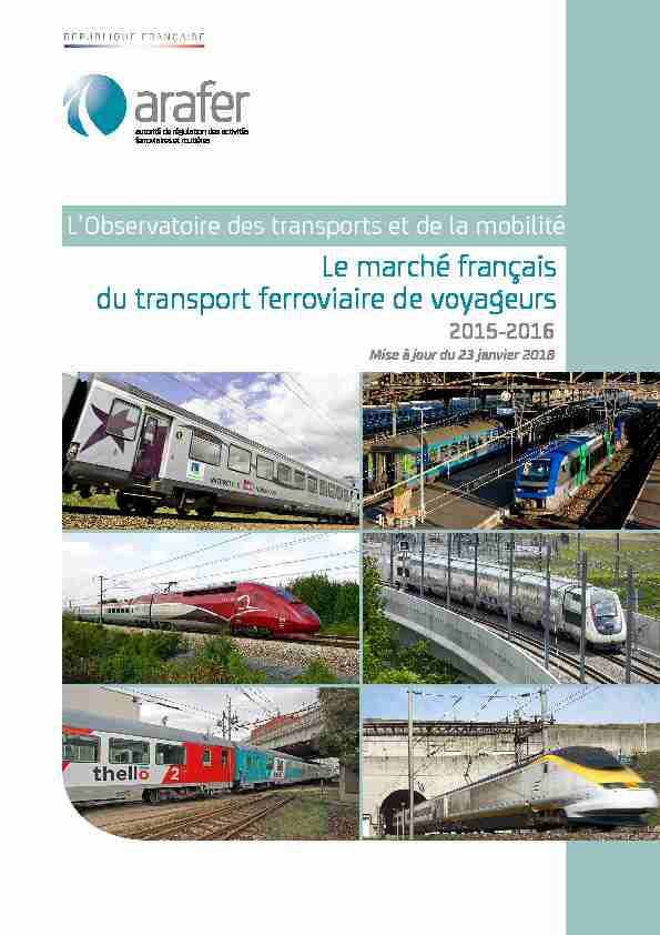 Le marché français du transport ferroviaire de voyageurs