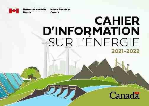 CAHIER DINFORMATION SUR LÉNERGIE 2021-2022