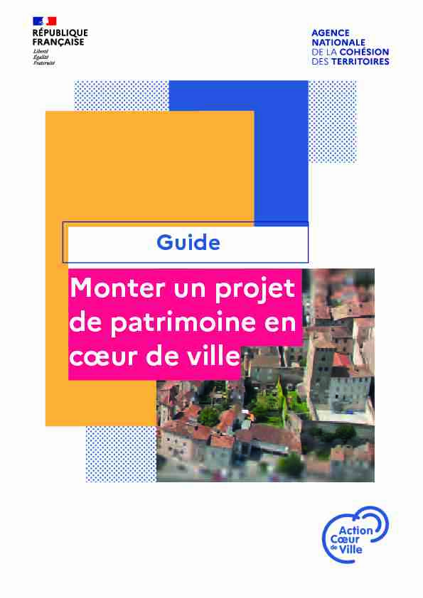 Guide - Monter un projet de patrimoine en cœur de ville