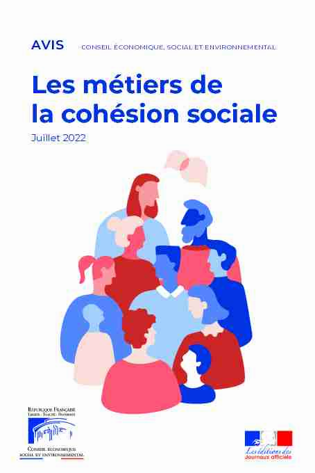 AVIS - Les métiers de la cohésion sociale