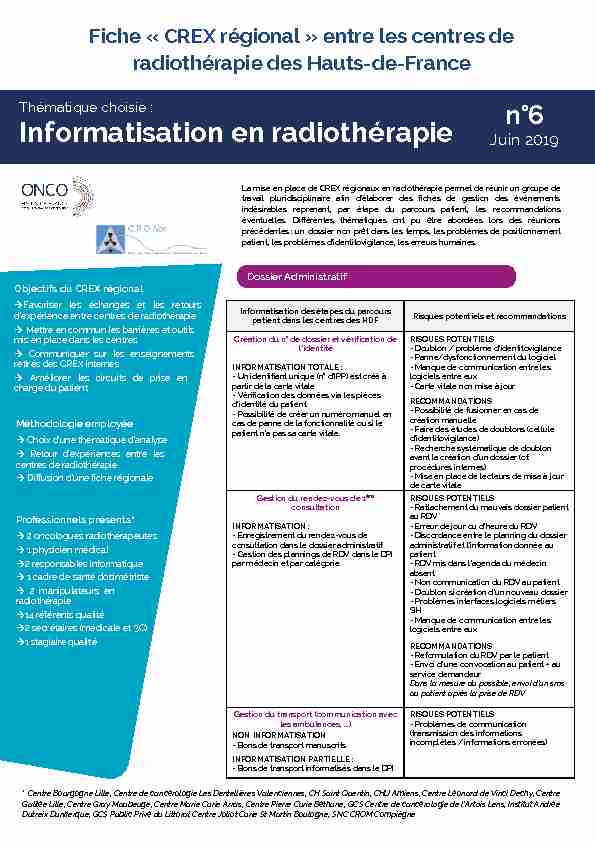 Informatisation en radiothérapie
