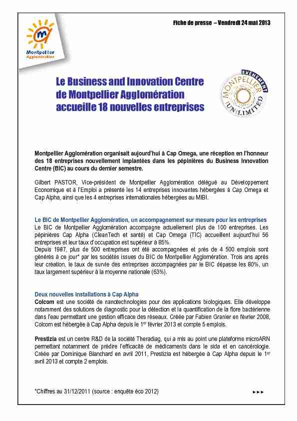 Le Business and Innovation Centre de Montpellier