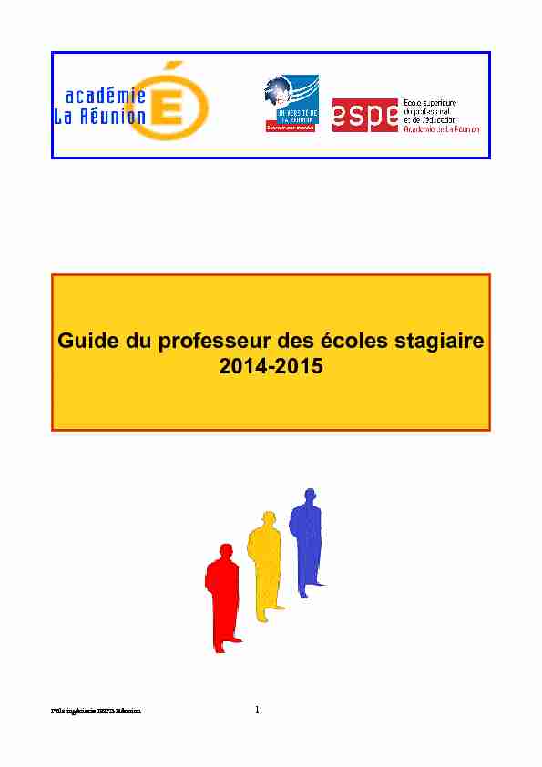 Guide du professeur des écoles stagiaire 2014-2015