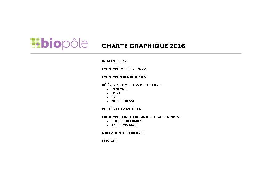 CHARTE GRAPHIQUE 2016