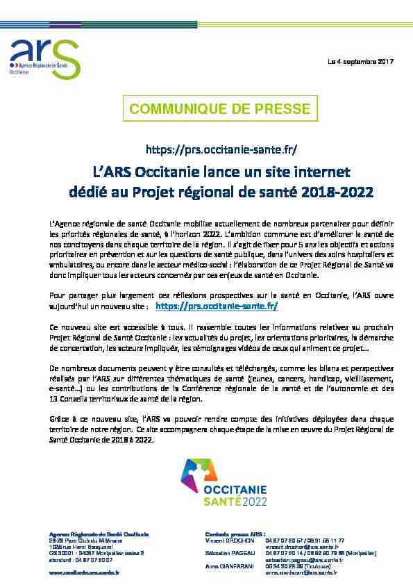 LARS Occitanie lance un site internet dédié au Projet régional de