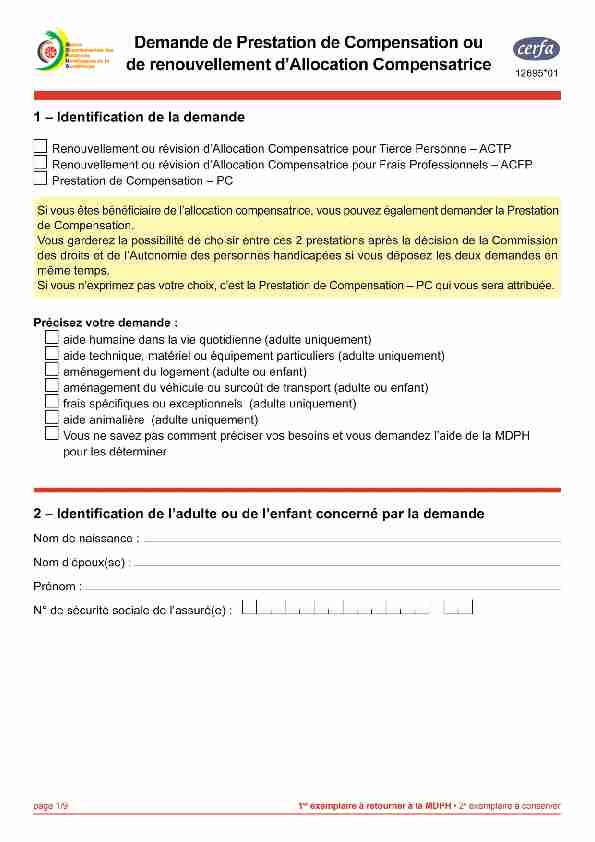 [PDF] Télécharger le formulaire - MDPH