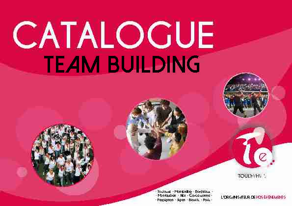 Catalogue Team building Toul'Events