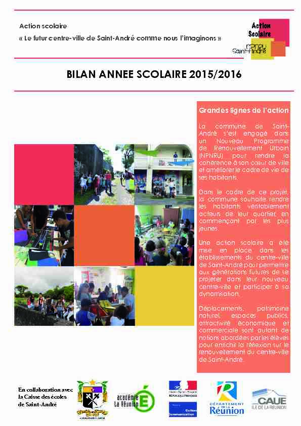 biLAn AnnEE SCOLAiRE 2015/2016