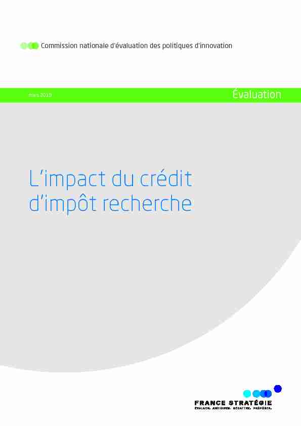 L'impact du crédit d'impôt recherche - France Stratégie