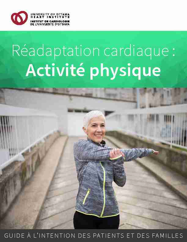 Réadaptation cardiaque : Activité physique