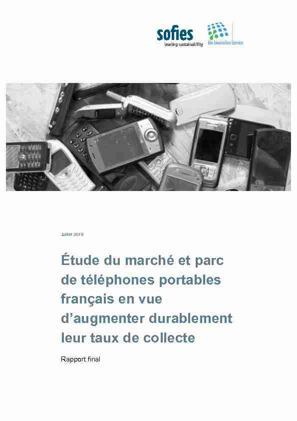 [PDF] Étude du marché et parc de téléphones portables français en vue d