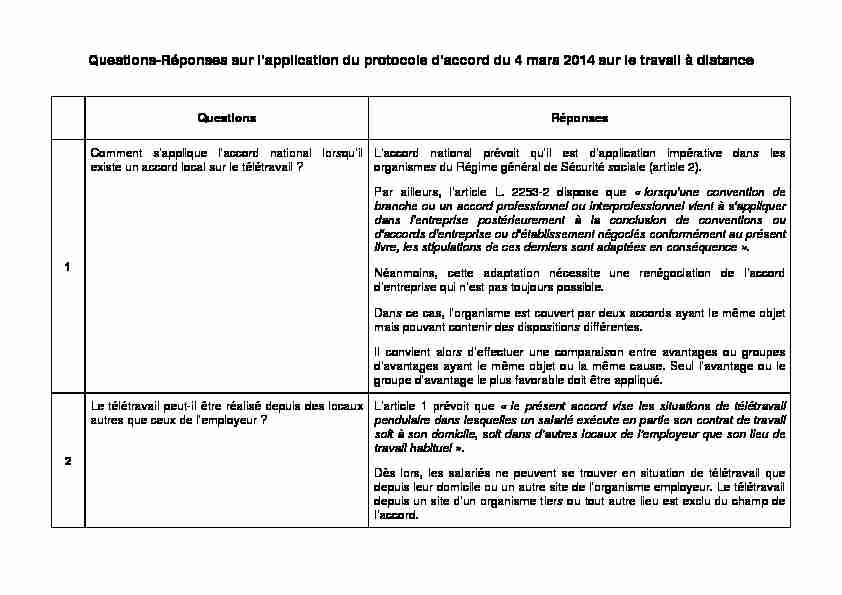 [PDF] Questions-Réponses sur lapplication du protocole daccord du 4
