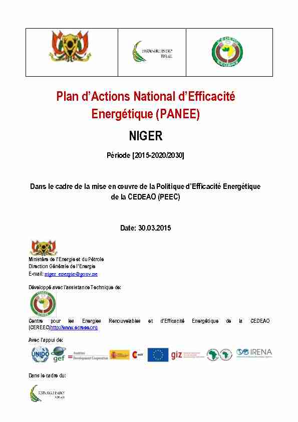 Plan dActions National dEfficacité Energétique (PANEE)