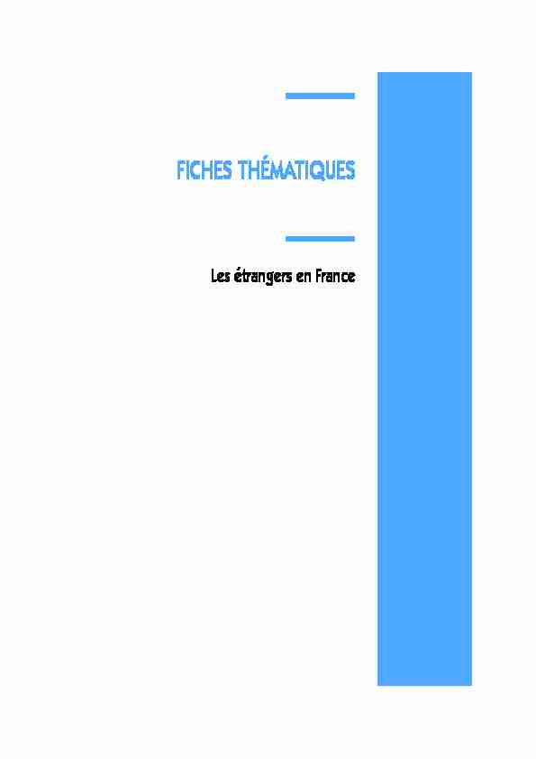 FICHES THÉMATIQUES - INSEE
