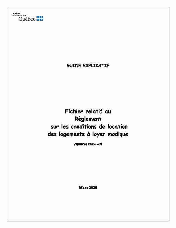[PDF] Guide de calcul de loyer - Société dhabitation du Québec
