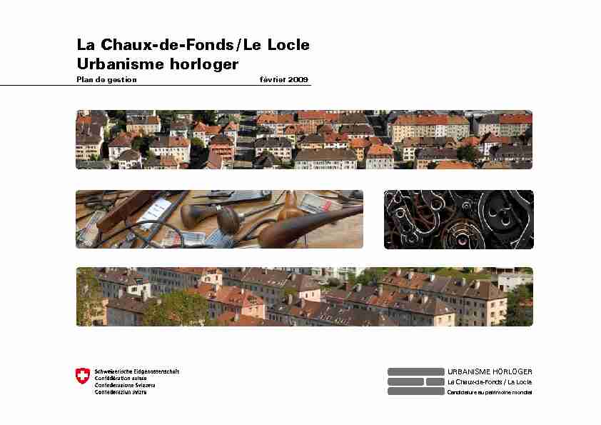 La Chaux-de-Fonds / Le Locle Urbanisme horloger