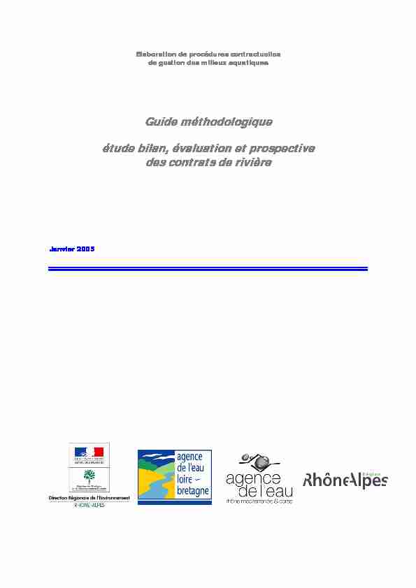 Guide méthodologique étude bilan évaluation et prospective des