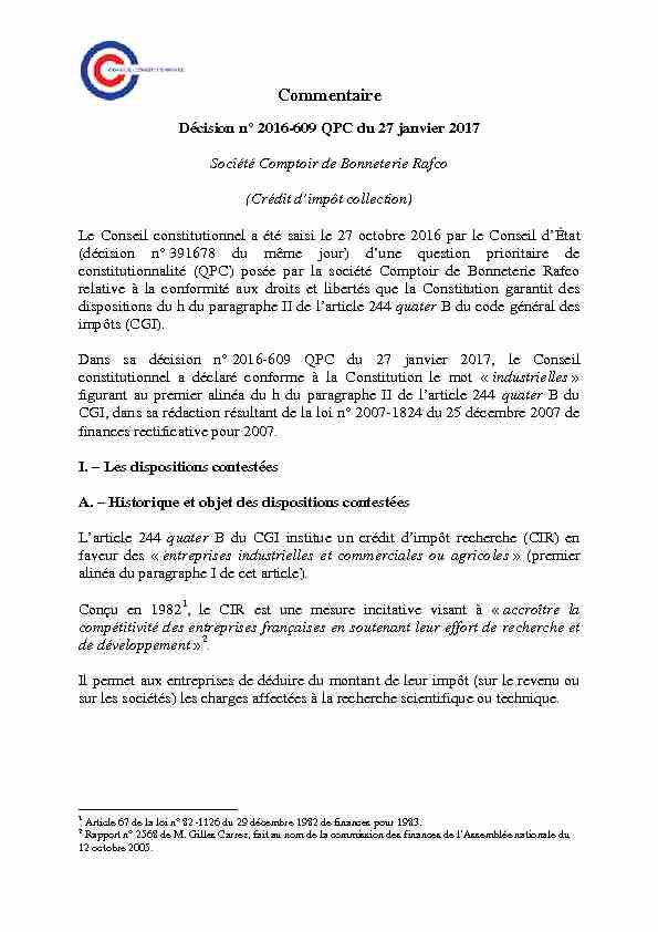 [PDF] Commentaire - Conseil constitutionnel