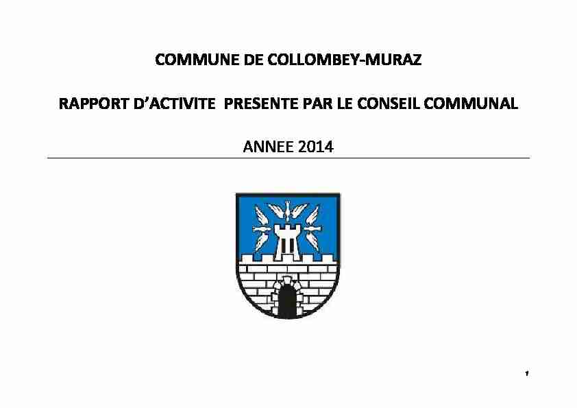 COMMUNE DE COLLOMBEY-MURAZ RAPPORT DACTIVITE