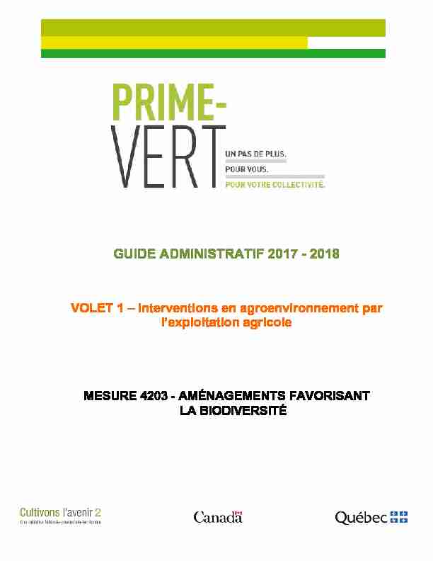 [PDF] GUIDE ADMINISTRATIF 2017 - 2018 - Agri-Réseau