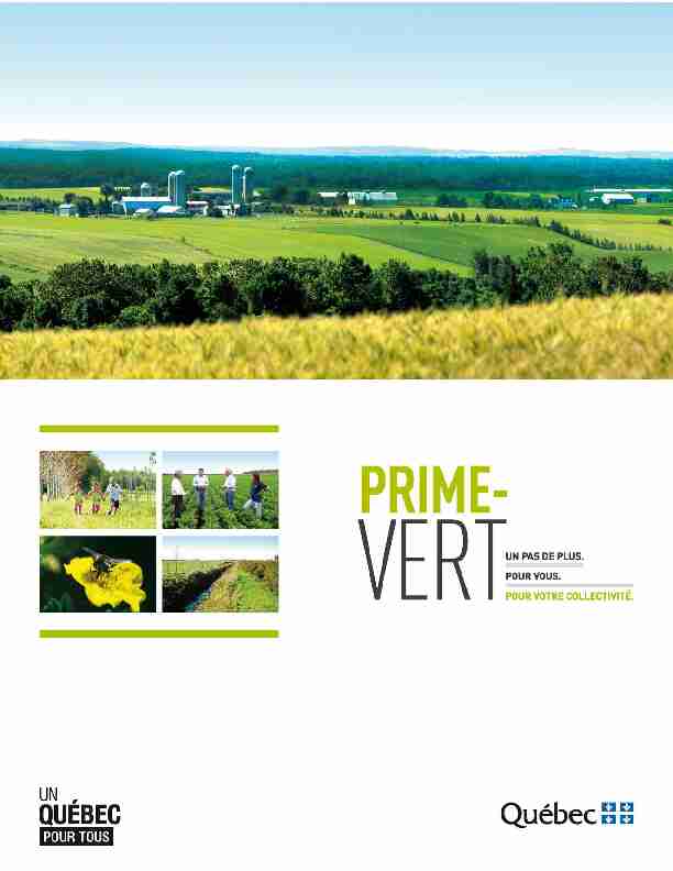 Programme Prime-Vert