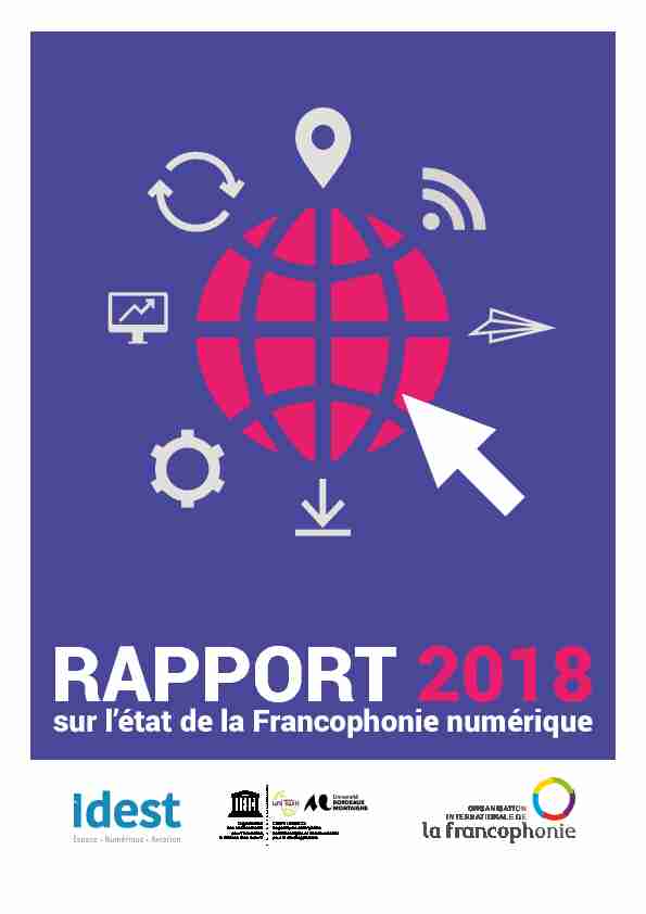 Rapport 2018 sur létat de la Francophonie numérique