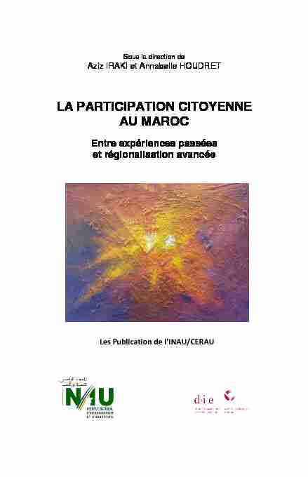 [PDF] LA PARTICIPATION CITOYENNE AU MAROC