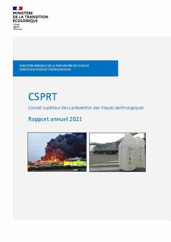 CSPRT Rapport annuel 2021