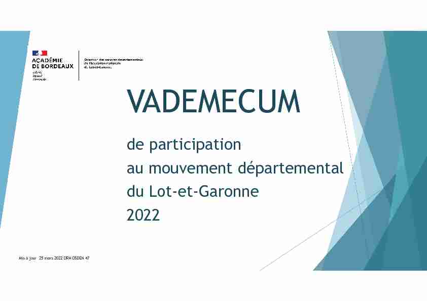 de participation au mouvement départemental du Lot-et-Garonne