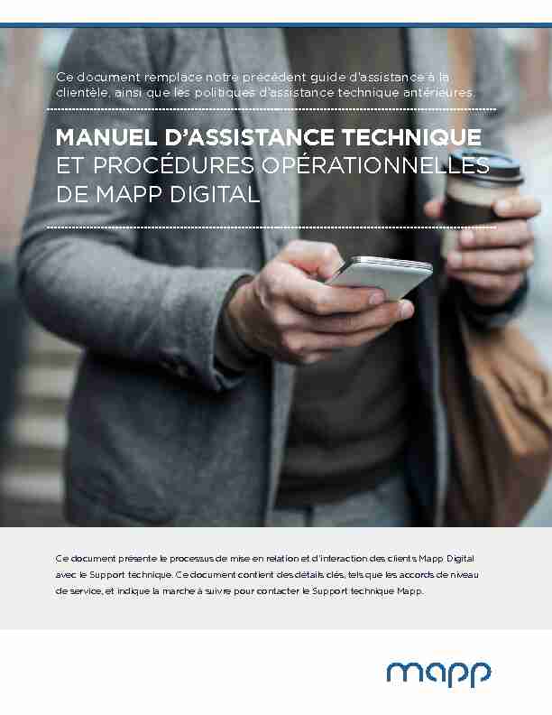 [PDF] MANUEL DASSISTANCE TECHNIQUE ET  - Mapp Digital