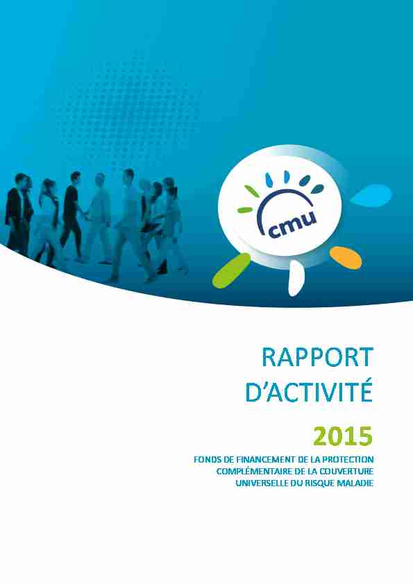 fonds cmu – rapport dactivité 2015