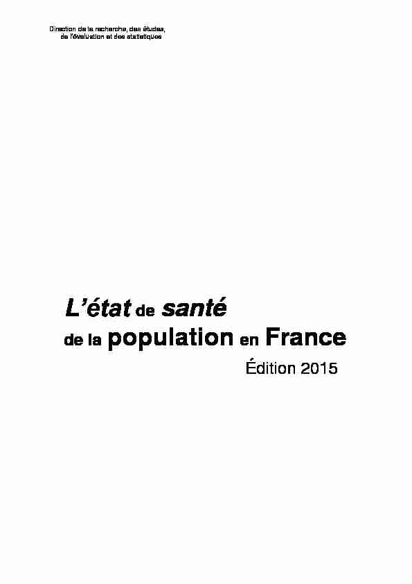 [PDF] Létat de santé de la population en France - Vie publique