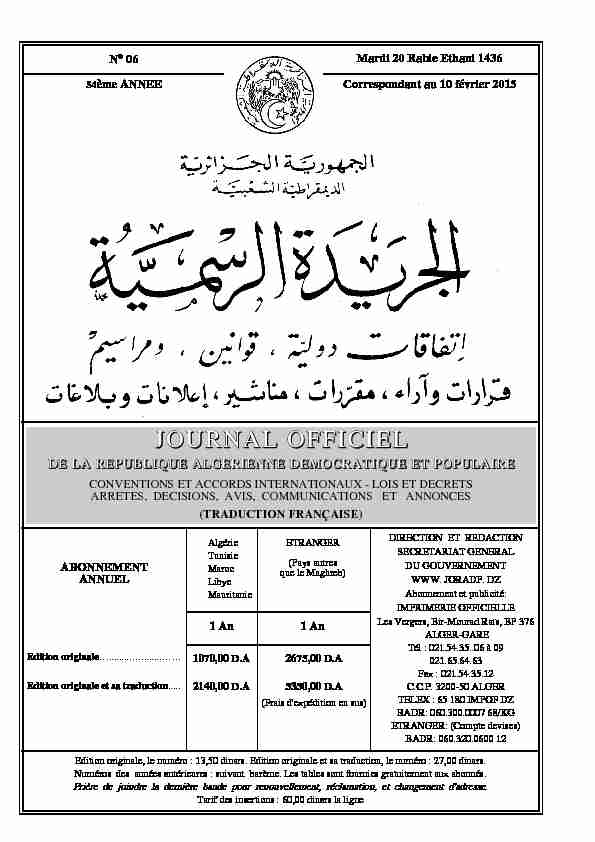 [PDF] Journal Officiel Algérie
