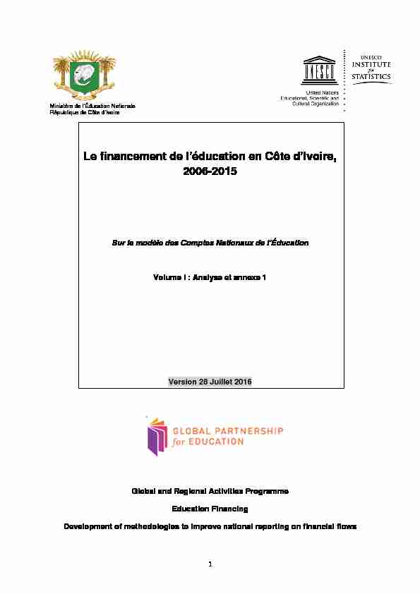 Le financement de léducation en Côte dIvoire 2006-2015