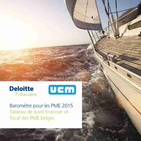 Baromètre pour les PME 2015 Tableau de bord financier et fiscal