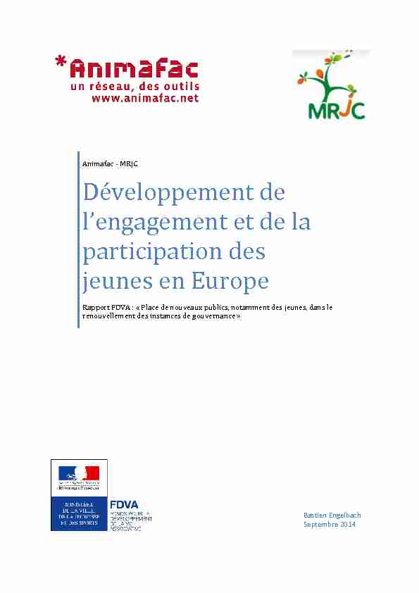 [PDF] Développement de lengagement et de la participation des jeunes