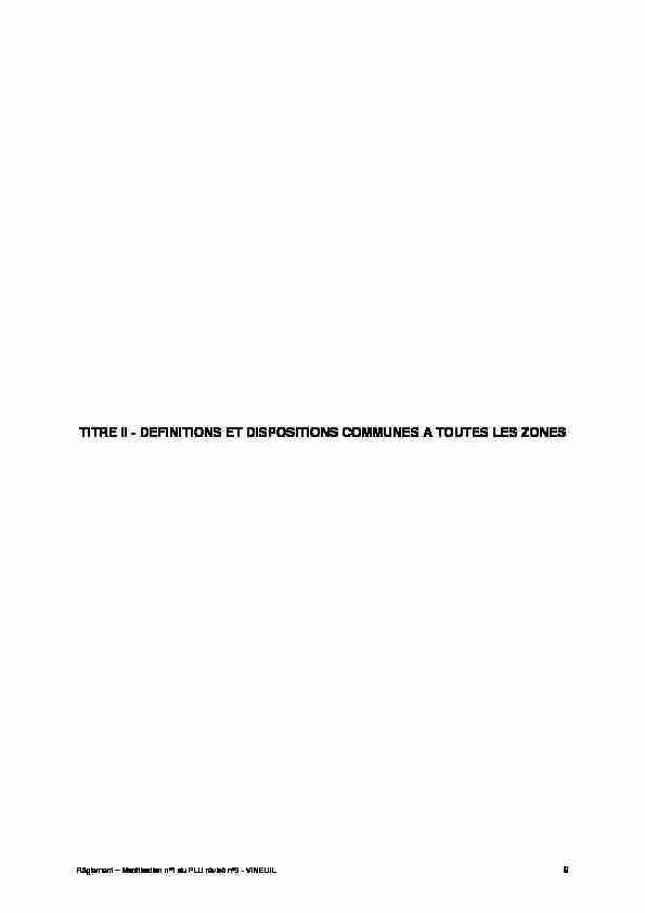 [PDF] TITRE II - DEFINITIONS ET DISPOSITIONS COMMUNES A TOUTES