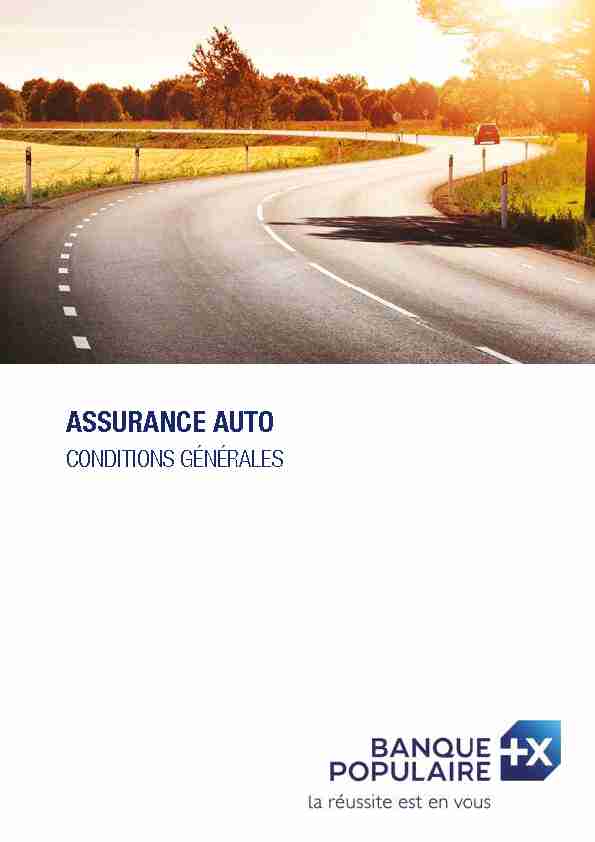 assurance auto - conditions générales
