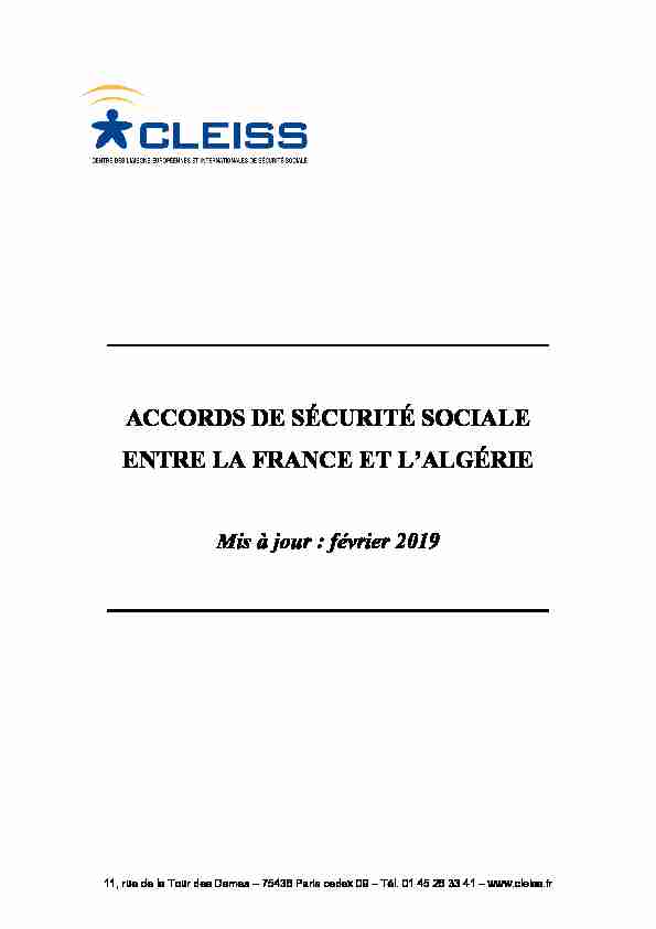 Convention Franco-algérienne de sécurité sociale